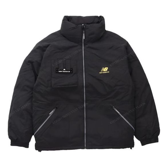 Prešívaná bunda New Balance Print Puffer Jacket Čierna | AMJ14308-BK