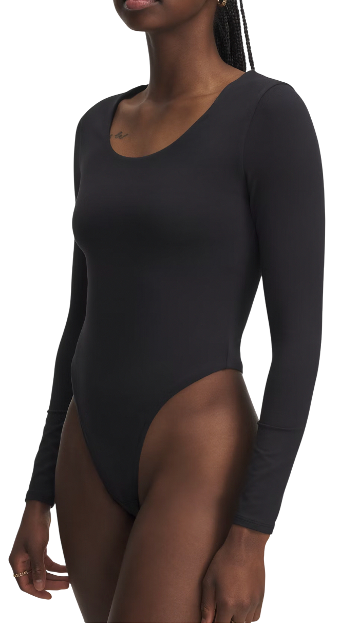 Body Under Armour Sleek Long-Sleeve Scoop Neck Bodysuit Motion Čierna | 6005918-003