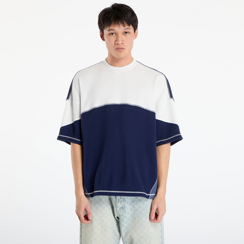Tričko adidas Originals La Cienega Waffle-Knit Colorblock Short Sleeve Sports T-Shirt Biela | JX6162