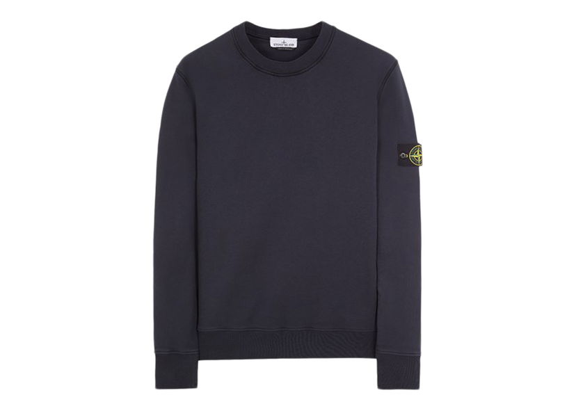 Mikina Stone Island Crewneck Sweatshirt Dark Blue Čierna | 801563051 - V0024