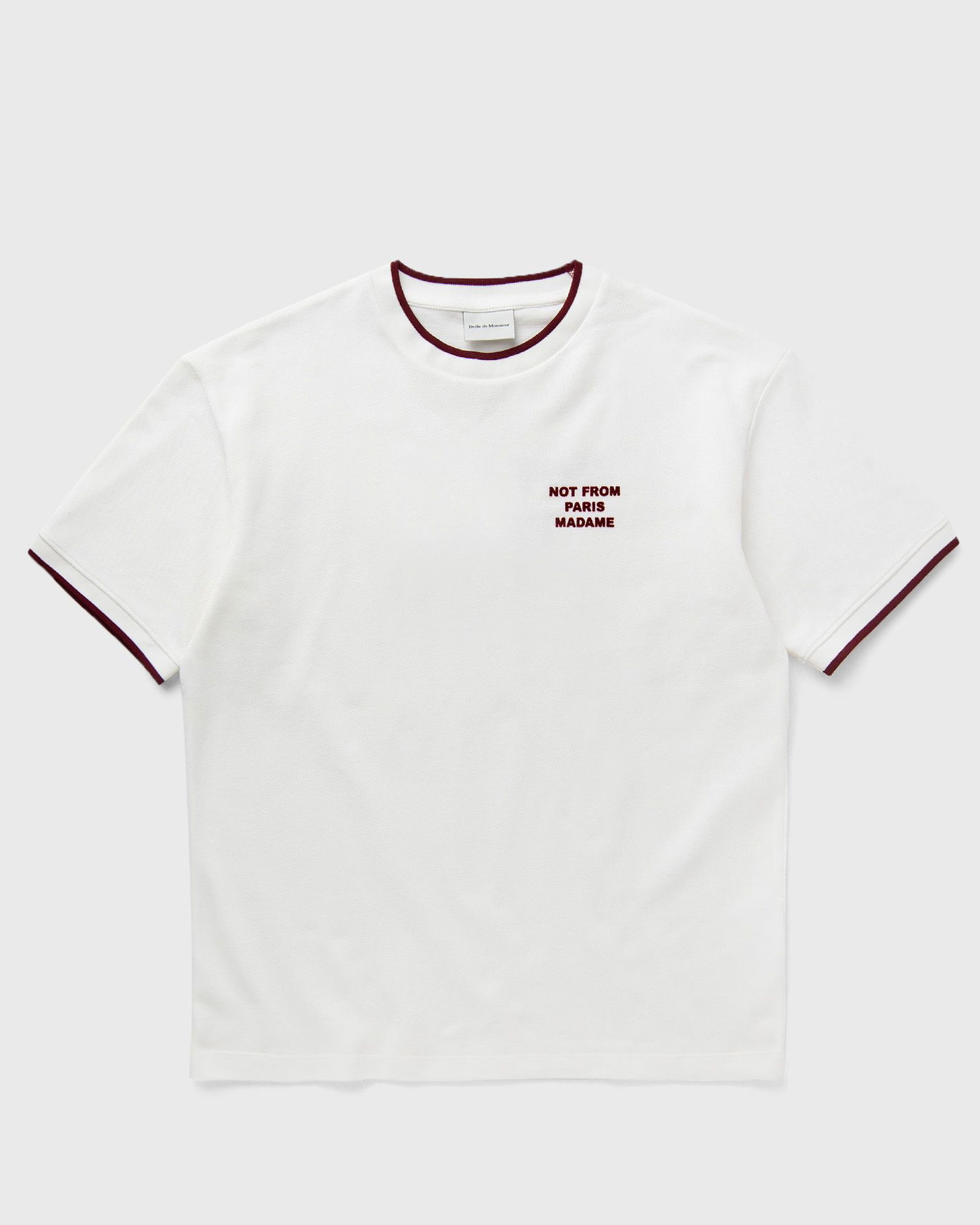 Tričko Drôle de Monsieur Slogan PiquÈ T-shirt Biela | H-TS262-CO167-OW, 1