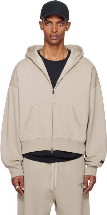 Mikina Fear of God Classic Fit Fleece Zip-Up Hoodie Béžová | 192SP254781F, 0
