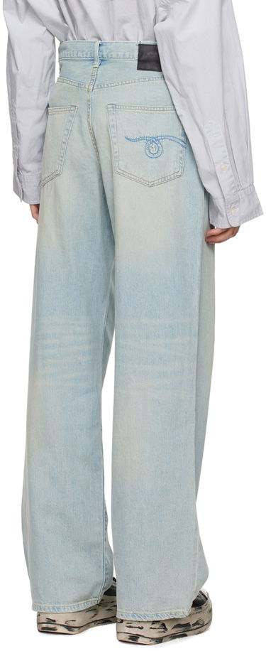 Džínsy R13 R13 Damon Pleated Wide Leg Jeans Modrá | R13W3147-D897A, 2