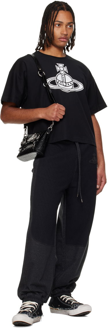 Taška cez rameno Vivienne Westwood Kim Croc-Effect Orb Crossbody Čierna | 48030007U-L0099-, 3