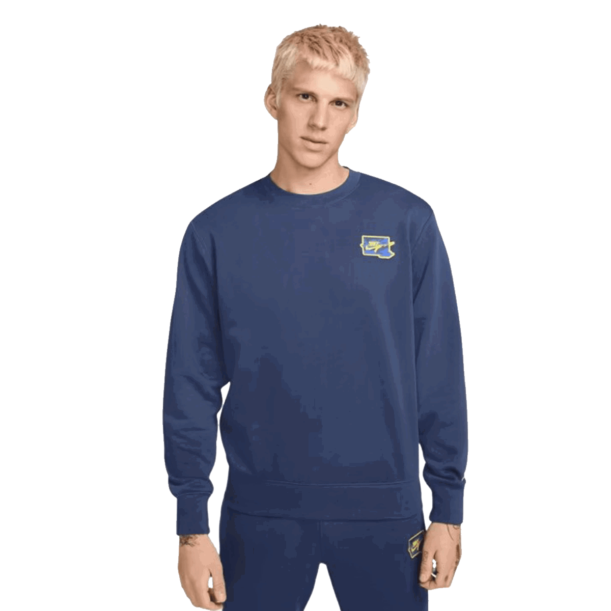 Mikina Nike Club Fleece Crewneck Sweatshirt Modrá | FZ0764-410, 0