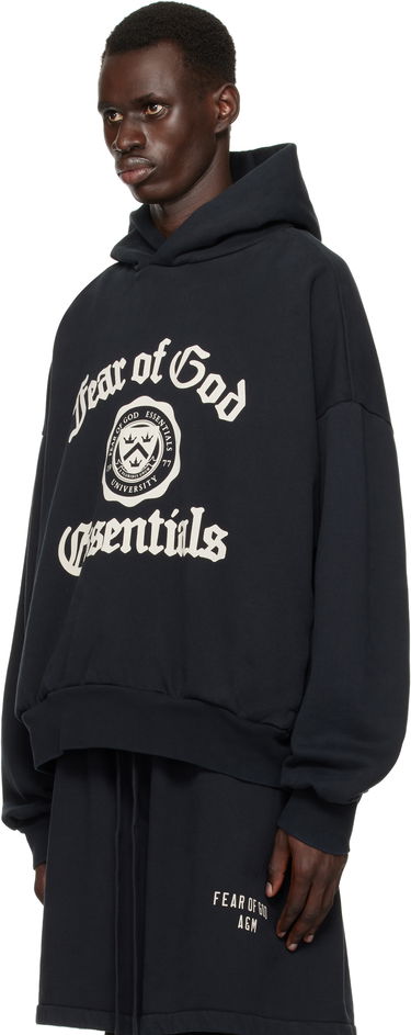 Mikina Fear of God Fear of God ESSENTIALS Heavy Fleece Vintage Shrunken Hoodie Čierna | 192HO246210F, 3