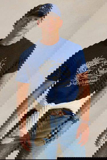 Tričko Polo by Ralph Lauren Polo Ralph Lauren Polynesia Resort Graphic T-Shirt Modrá | 710958249, 0