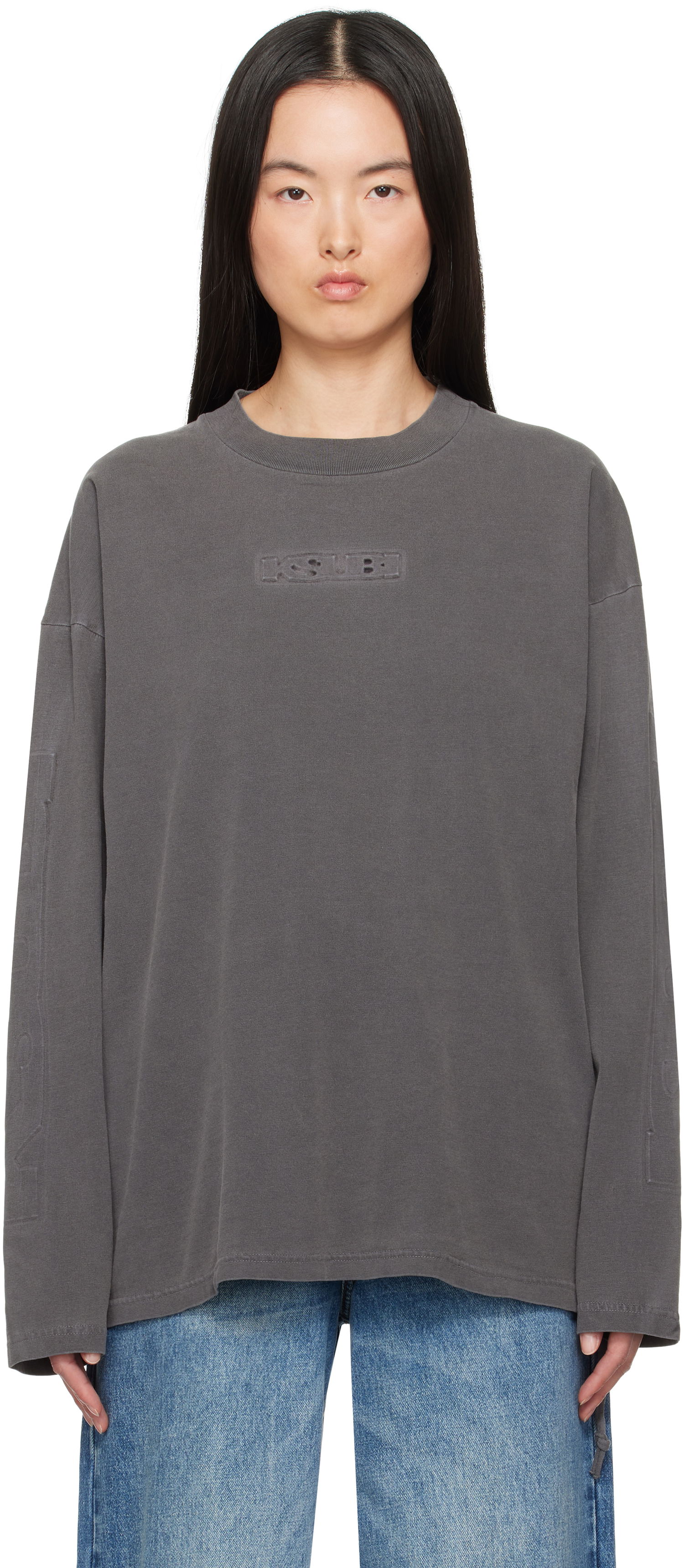 Tričko Ksubi Ksubi Sott Boyfriend Long Sleeve T-Shirt Šedá | WSP25TE010, 0