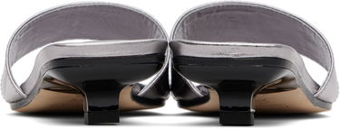 Doplnky BY FAR BY FAR Ceni Eel Embossed Metallic Leather Heeled Sandals Metalická | MWFHO014CL035ME032PL, 1