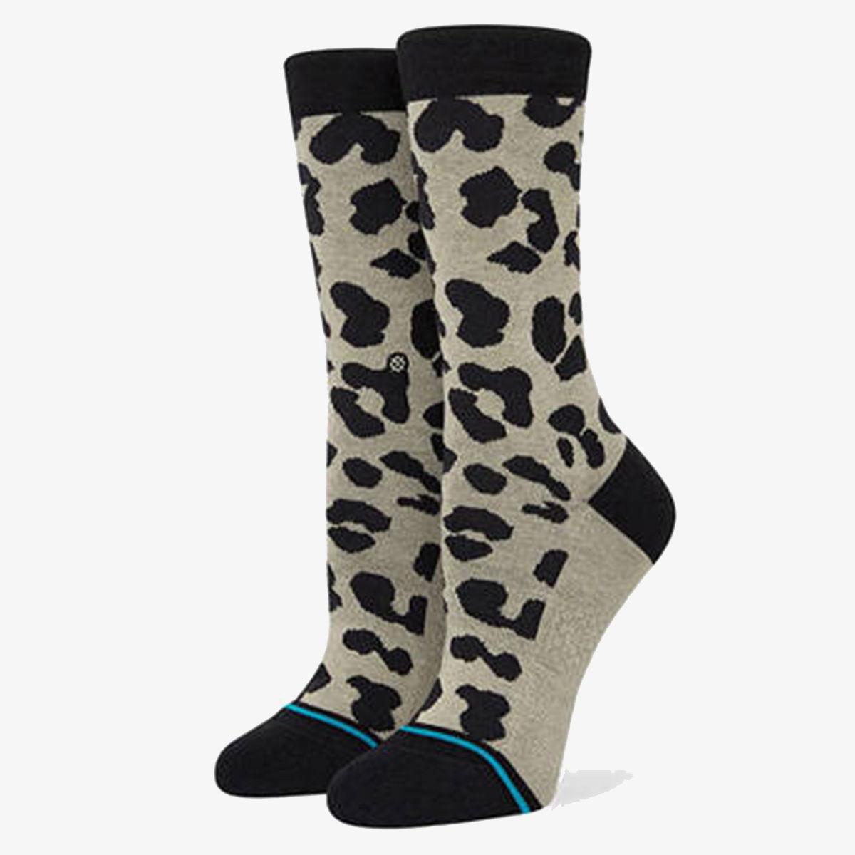 Leopard Print Crew Socks