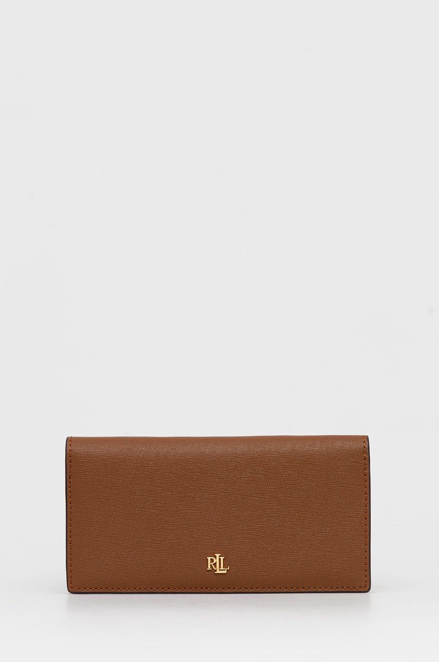 Peňaženka Polo by Ralph Lauren Lauren Ralph Lauren Leather Wallet Hnedá | 432802917010, 0