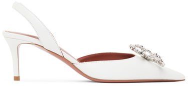 Tenisky a topánky Amina Muaddi Sling Crystal Embellished Heels Biela | ROSIE SLING 60 CL NAPPA, 0