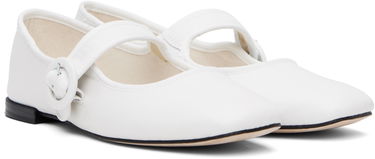 Oblečenie Repetto Repetto Georgia Square-Toe Mary Jane Ballerina Flats Biela | V4141VE, 3