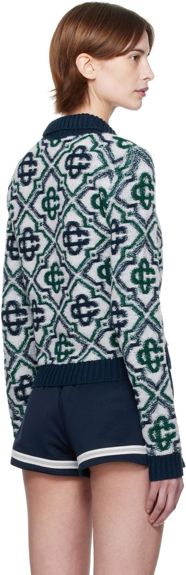 Sveter Casablanca Casablanca Monogram Knit Zip Cardigan Rôznofarebný | WPS25-KW-828-01, 2