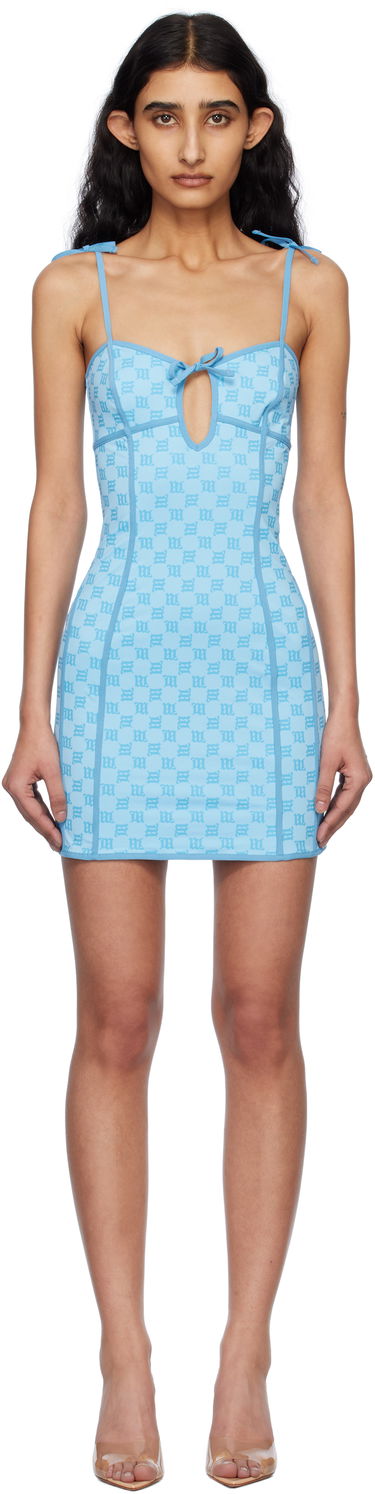 Šaty MISBHV MISBHV Monogram Coquette Mini Dress Modrá | 250W806, 0
