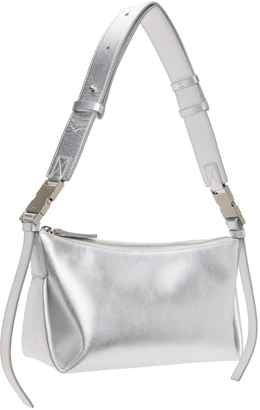 Taška cez rameno OSOI Metallic Leather Shoulder Bag Metalická | 24SB030-092-05, 1