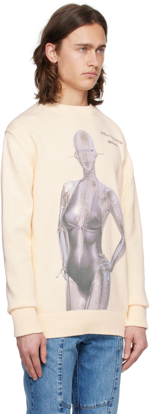 Sveter Stella McCartney Stella McCartney Embroidered Sweater Béžová | 6K07143S2480, 1