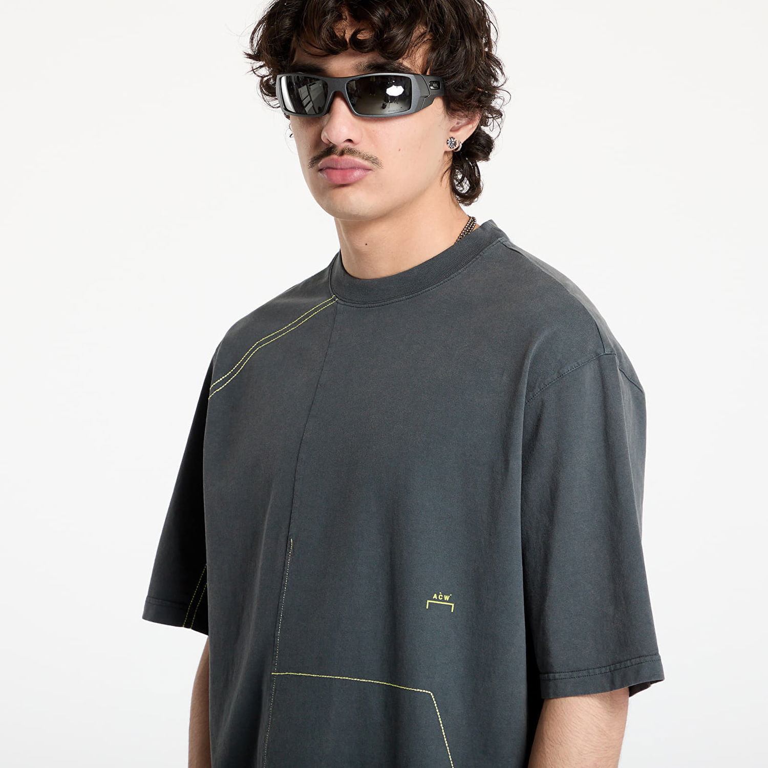 Tričko A-COLD-WALL* A-COLD-WALL* Oblique T-Shirt Šedá | ACWMTS208 Grey, 1