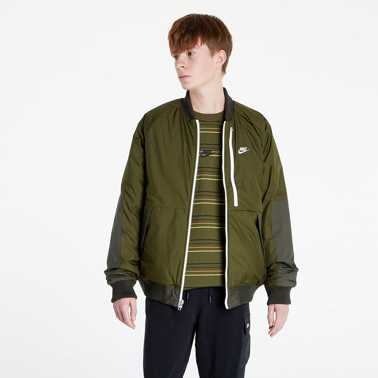 Bomber bunda Nike Sportswear Therma-FIT Legacy M Reversible Bomber Zelené | DD6849-326, 0