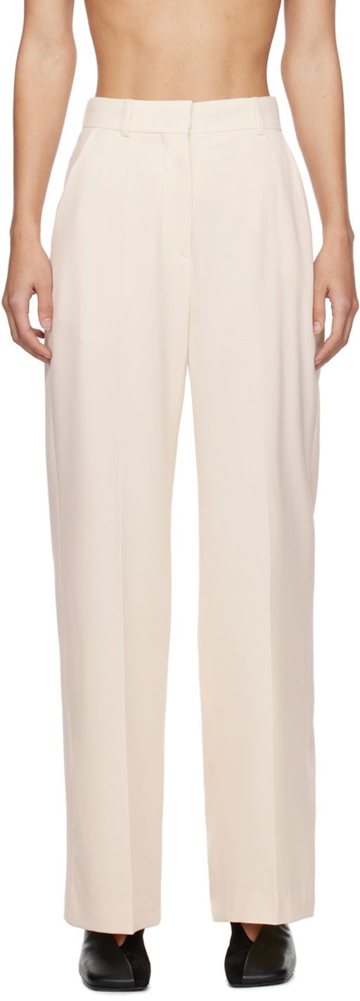 Nohavice Nanushka Lanai Trousers Biela | NW24RSPA01471