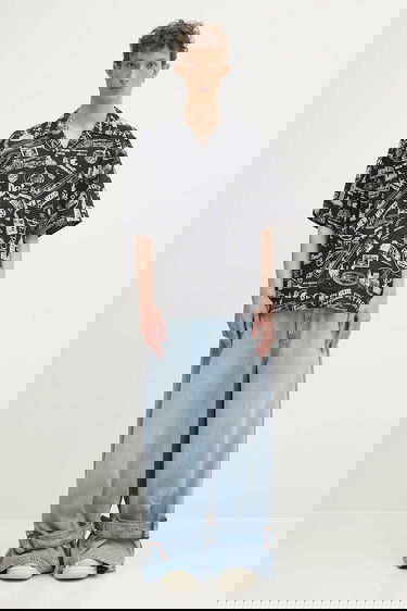 Košeľa Carhartt WIP Short Sleeve State Souvenir Relaxed Shirt Čierna | I034550.2ULXX, 4