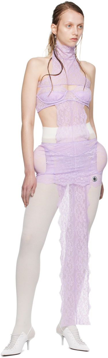 Šaty Jean Paul Gaultier Jean Paul Gaultier Shayne Oliver Edition Lace Minidress Fialová | 24/27-F-RO167P-C047-29, 4