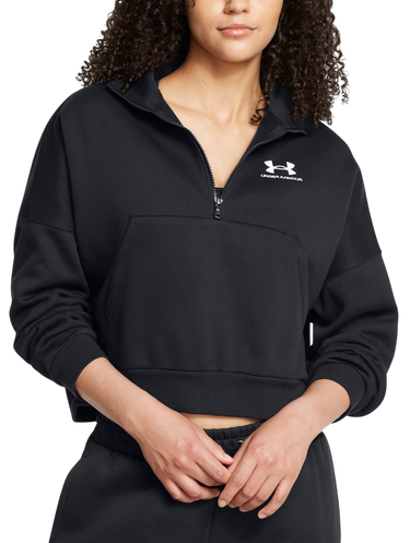 Mikina Under Armour Under Armour Icon Fleece Half Zip Sweatshirt Čierna | 1386460-001, 0