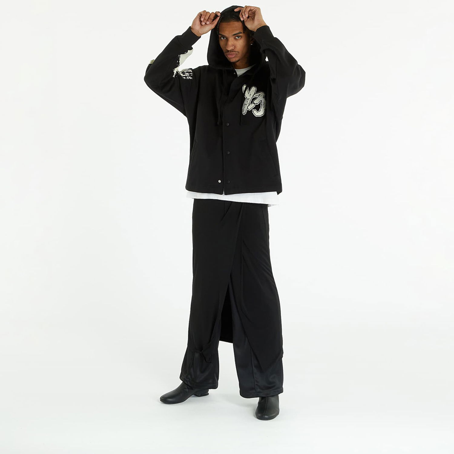 Mikina Y-3 Graphic Logo French Terry Hoodie Čierna | H44810, 1