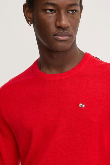 Sveter Napapijri Lightweight Crewneck Sweater Červená | NP0A4GJUR061, 3