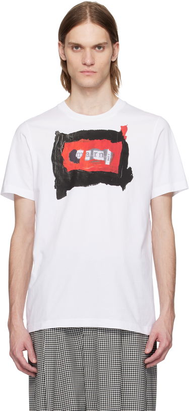 Tričko Marni Marni Painted Collage Logo T-Shirt Biela | HUMU0198CP USCX93, 0