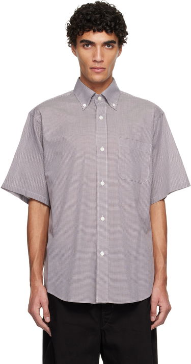Košeľa HED MAYNER Hed Mayner Short Sleeve Button-Down Collar Micro-Check Shirt Rôznofarebný | HMMC60042AHC263, 0