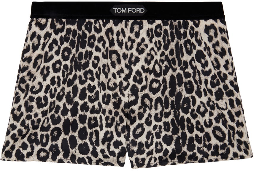Boxerky Tom Ford Tom Ford Leopard Boxers Béžová | T4LE4 175, 0