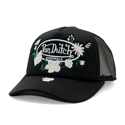 Šiltovka Von Dutch Von Dutch Trucker Flora Polyester Foam Cap Čierna | VD-7030851, 0