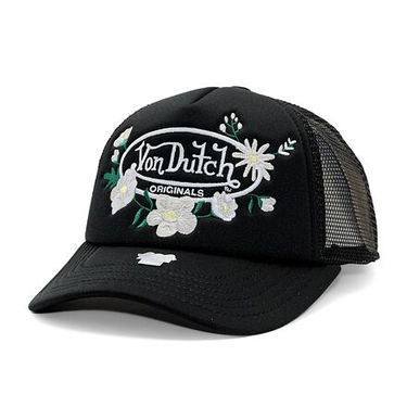 Šiltovka Von Dutch Von Dutch Trucker Flora Polyester Foam Cap Čierna | VD-7030851, 0