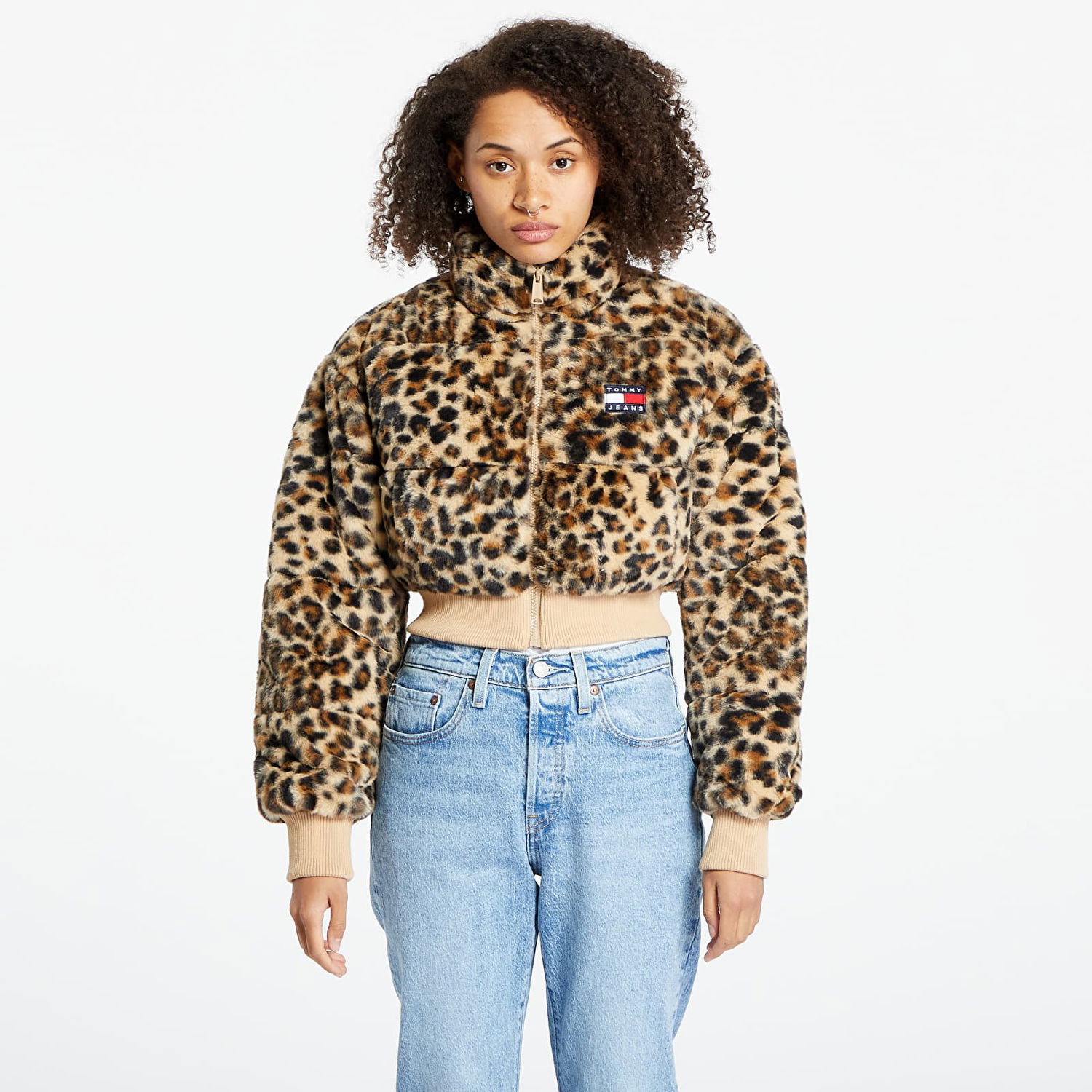 Bunda Tommy Hilfiger Ultra Cropped Leo Jacket Oranžová | DW0DW16583 0GI, 0