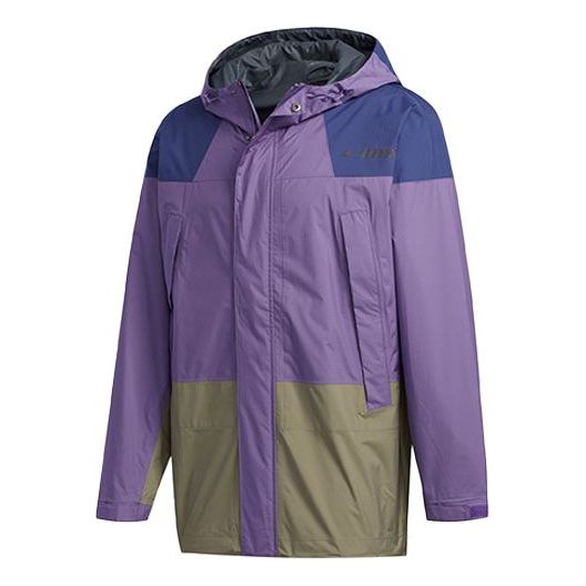 Parka adidas Performance Terrex Xplr Rain 2.5-Layer Colorblock Hooded Outdoor Jacket Fialová | FN0832
