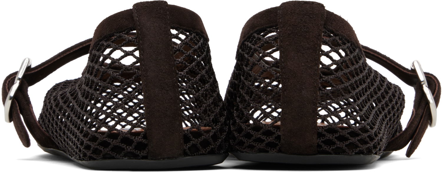 Tenisky a topánky Alaïa ALAÏA Fishnet Ballerina Flats Hnedá | AA3A029TK061, 1
