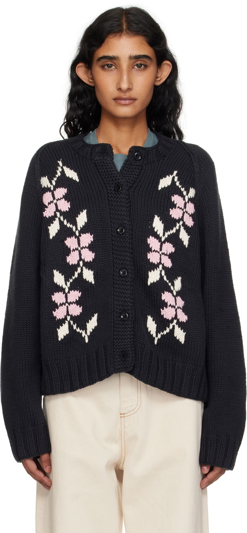 Sveter YMC YMC Atomic Knit Cardigan Čierna | Q8YME