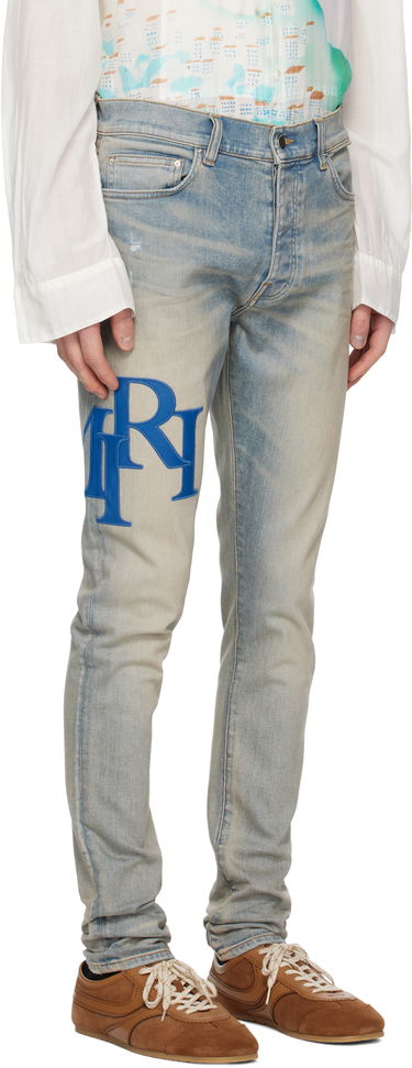Džínsy AMIRI Skinny Jeans With Staggered Logo Čierna | AMDNSY1114, 4