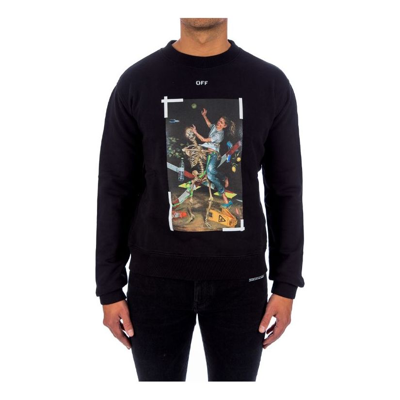Sveter Off-White Off-White Pascal Painting Crewneck Sweater Čierna | OMBA025F20FLE0121001, 0