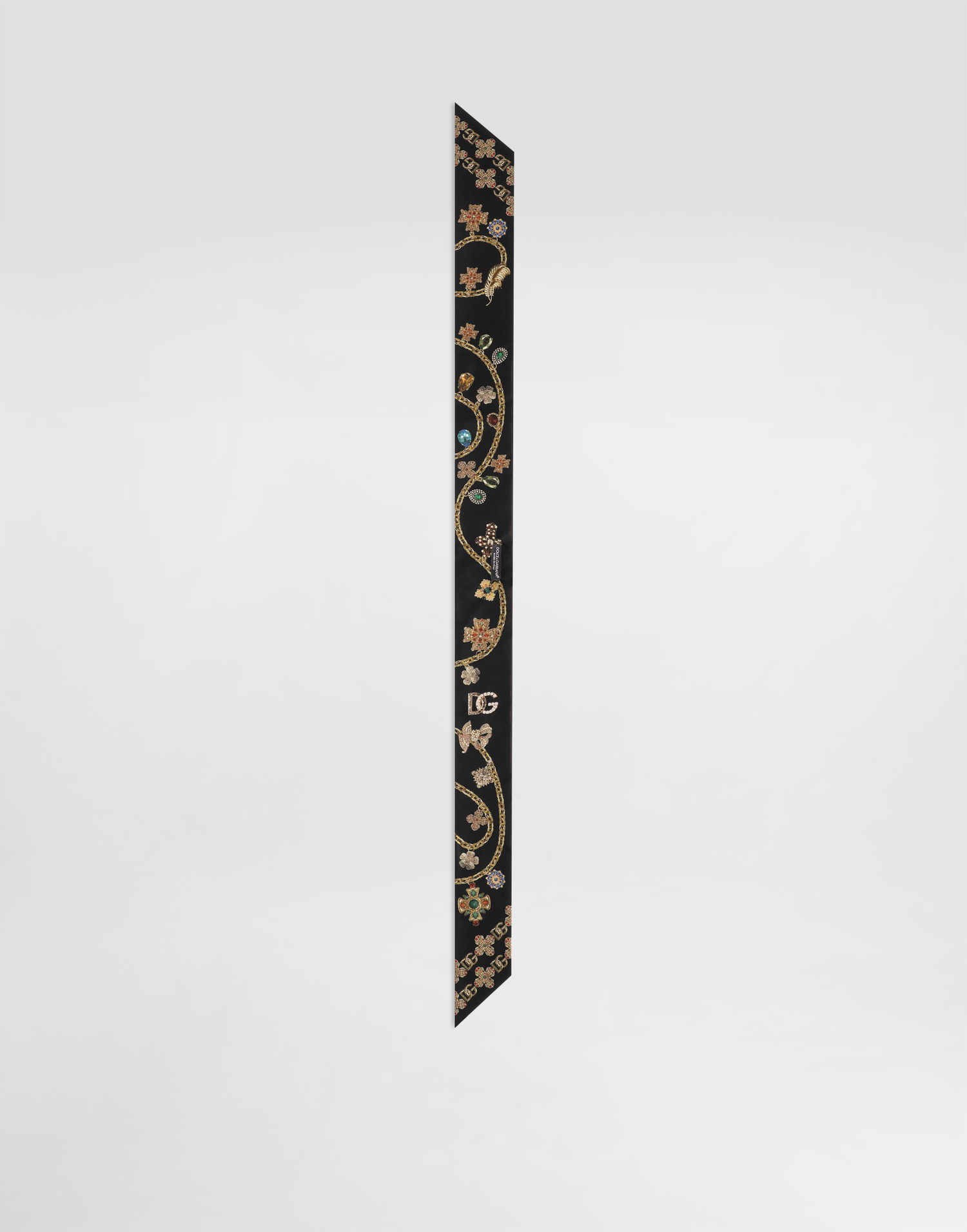 Šál Dolce & Gabbana Dolce & Gabbana Silk Twill Bandeau Čierna | FS215AGDDAWHN5SB, 1