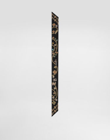 Šál Dolce & Gabbana Dolce & Gabbana Silk Twill Bandeau Čierna | FS215AGDDAWHN5SB, 1