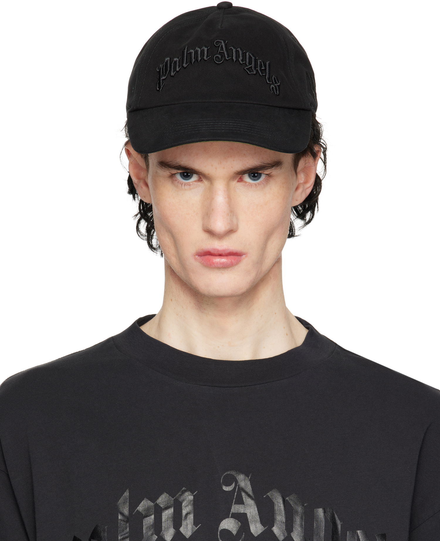 Šiltovka Palm Angels Curved Logo Cotton Twill Cap Čierna | PMLB10AS25FAB0011010, 0