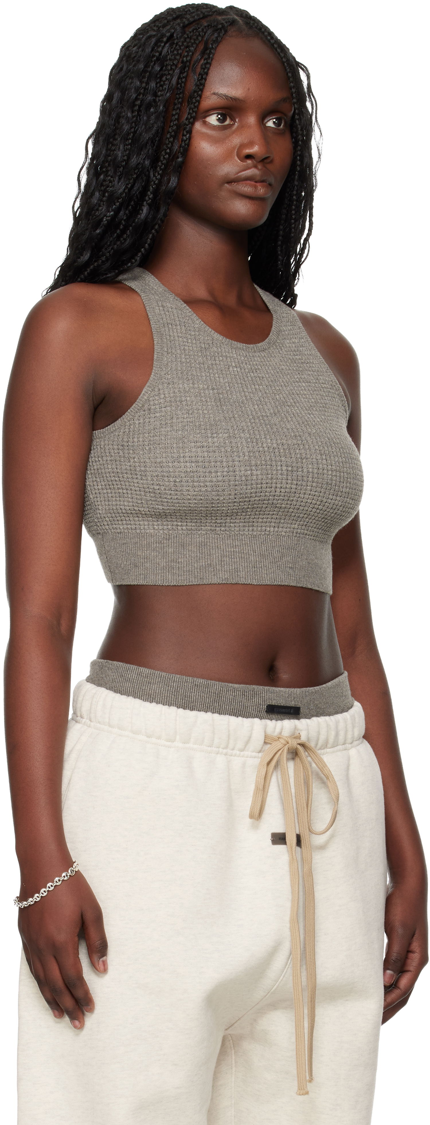 Tielko Fear of God Holiday Waffle Sport Tank Top Šedá | 192HO257222FW, 1