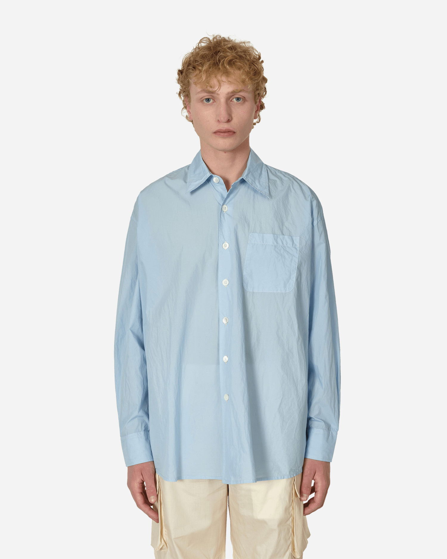 Košeľa OUR LEGACY Skyway Parachute Poplin Borrowed Shirt Modrá | M2232BSK 001, 1