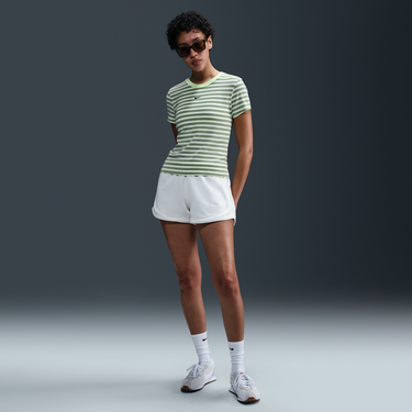 Tričko Nike Nike Sportswear Chill Knit Striped Slim-Fit T-Shirt Zelené | HF9524-360, 4