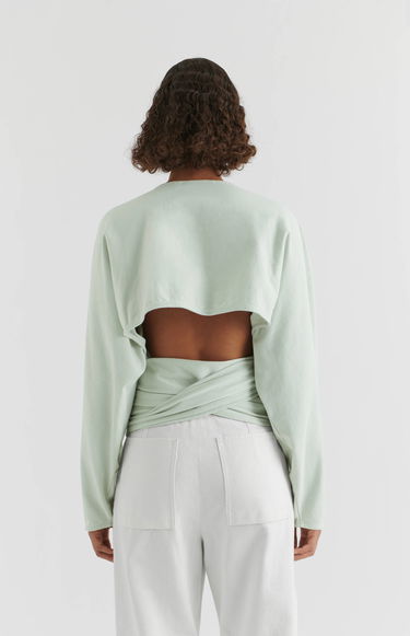Mikina AXEL ARIGATO Drape Tie-Front Zelené | A2112002, 3