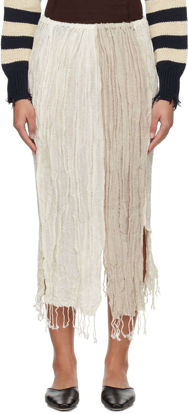 Sukňa Baserange Baserange Maxi Two Tone Skirt Béžová | SKSC-SI-SP24, 0