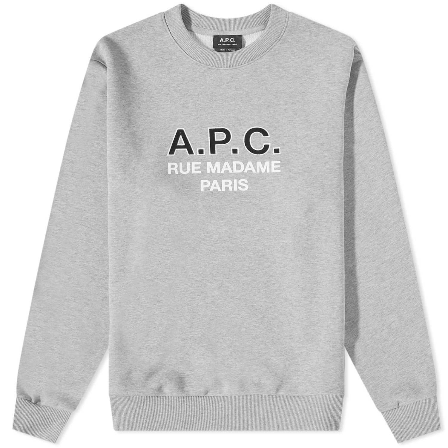 Mikina A.P.C. Madame Logo Crew Sweat Šedá | COEZD-H27758-PLA, 0