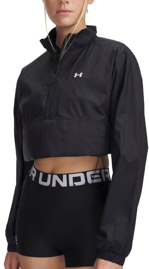 Vetrovka Under Armour Under Armour UA Rival Woven HZ Anorak Cropped Jacket Čierna | 6000279-001, 0
